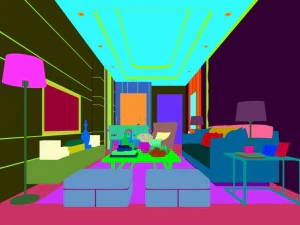stylish avant-garde living room design 13 3D Model