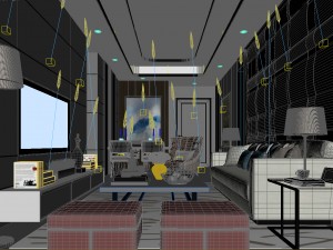 stylish avant-garde living room design 13 3D 模型