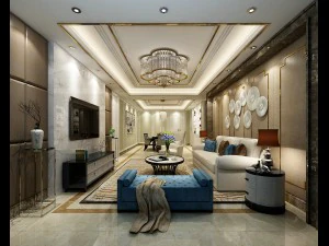 elegante soggiorno dal design d'avanguardia 14 Modello 3D