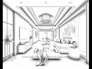 stylish avant-garde living room design 14 Modèle 3D