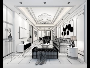 stylish avant-garde living room design 14 Modèle 3D