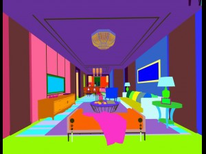 stylish avant-garde living room design 15 3D Модель