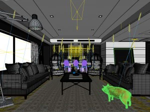 stylish avant-garde living room design 16 3D Model