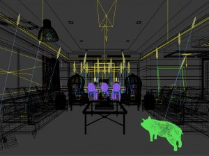 stylish avant-garde living room design 16 3D Model