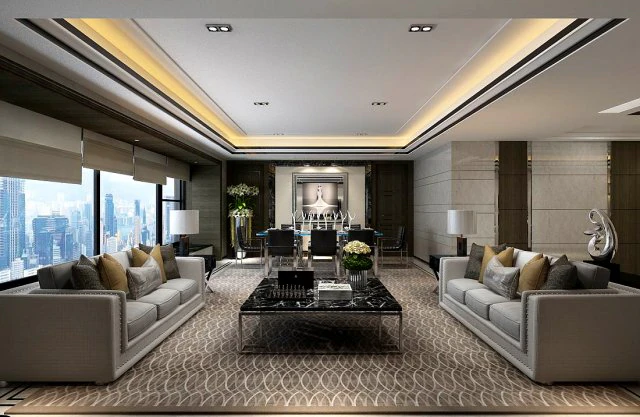 stylish avant-garde living room design 17 3D Model .c4d .max .obj .3ds .fbx .stl .blend 