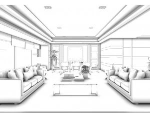 stylish avant-garde living room design 17 3D Model