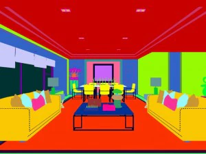 stylish avant-garde living room design 17 3D Model