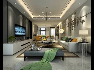 elegante soggiorno dal design d'avanguardia 18 Modello 3D