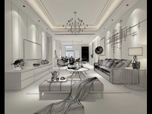 stylish avant-garde living room design 18 3D Model