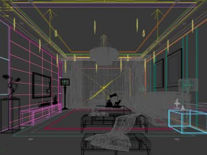 stylish avant-garde living room design 19 3D Model