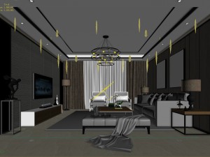stylish avant-garde living room design 19 Modelo 3D