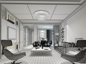 stylish avant-garde living room design 20 Modelo 3D