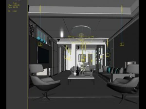 stylish avant-garde living room design 20 3D Model