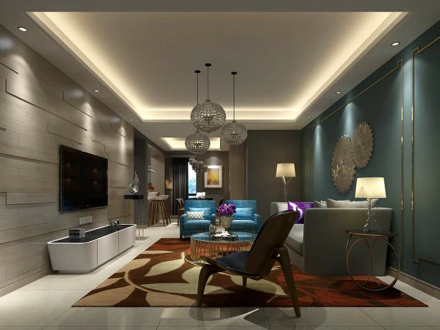 stylish avant-garde living room design 21 3D Model .c4d .max .obj .3ds .fbx .stl .blend 
