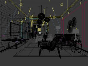stylish avant-garde living room design 21 3D Model
