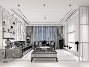 stylish avant-garde living room design 22 3D Модель
