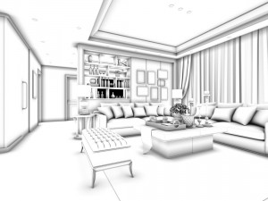 stylish avant-garde living room design 22 3D Модель