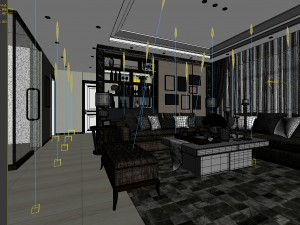 stylish avant-garde living room design 22 3D Модель