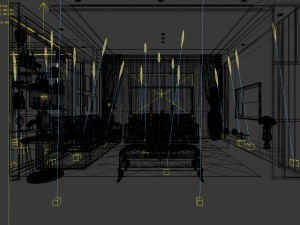 stylish avant-garde living room design 22 3D Модель