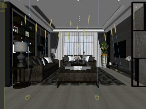 stylish avant-garde living room design 22 3D Модель