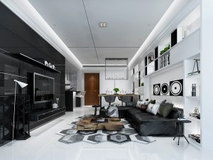 stylish avant-garde living room design 23 3D Model
