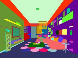 stylish avant-garde living room design 23 3D Модель