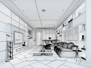 stylish avant-garde living room design 23 3D Модель