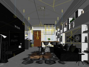 stylish avant-garde living room design 23 3D Модель