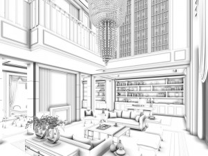 stylish avant-garde living room design 24 Modelo 3D