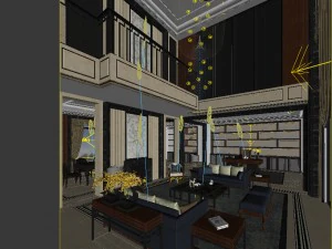 stylish avant-garde living room design 24 3D Model