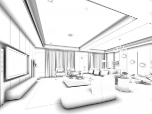stylish avant-garde living room design 25 3D Модель