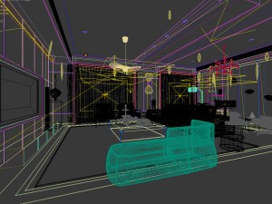 stylish avant-garde living room design 25 3D Модель