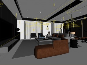 stylish avant-garde living room design 25 3D Модель