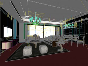 stylish avant-garde living room design 26 3D Model