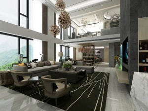 stylish avant-garde living room design 27 3D Model