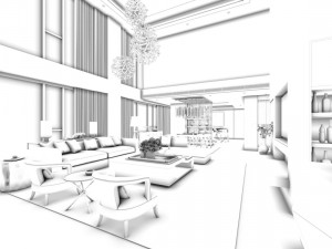 stylish avant-garde living room design 27 3Dモデル