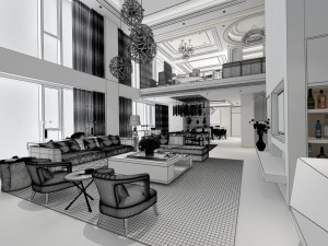 stylish avant-garde living room design 27 3Dモデル