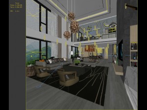 stylish avant-garde living room design 27 3Dモデル