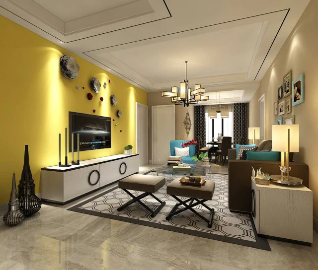 stylish avant-garde living room design 29 3D Model .c4d .max .obj .3ds .fbx .stl .blend