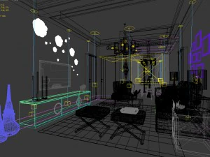stylish avant-garde living room design 29 3D Model