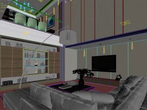 elegante soggiorno dal design d'avanguardia 30 Modello 3D