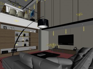 stylish avant-garde living room design 30 Modelo 3D