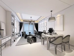 stylish avant-garde living room design 31 3D Model