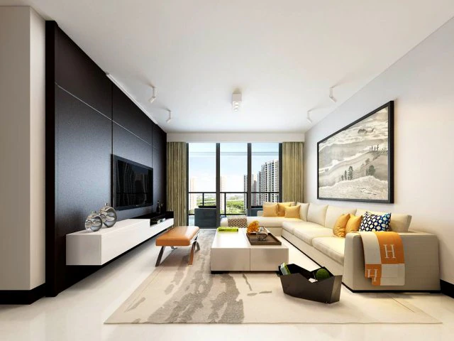 stylish avant-garde living room design 32 3D Model .c4d .max .obj .3ds .fbx .stl .blend 