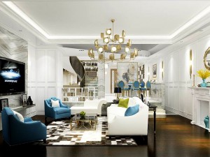 stylish avant-garde living room design 33 3D-Modell