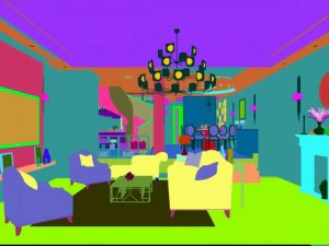stylish avant-garde living room design 33 3D Model