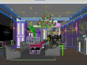 stylish avant-garde living room design 33 3D Model