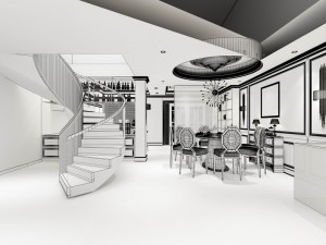 stylish avant-garde living room design 33 3D मॉडल