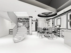 stylish avant-garde living room design 33 3D Model