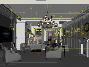 stylish avant-garde living room design 33 3D मॉडल